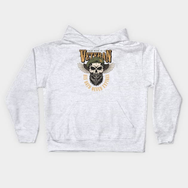 Veteran his oath never expire Kids Hoodie by Misfit04